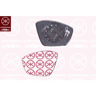 Verre de rétroviseur, rétroviseur extérieur KLOKKERHOLM 55091062