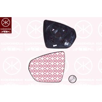 Verre de rétroviseur, rétroviseur extérieur KLOKKERHOLM 55461064