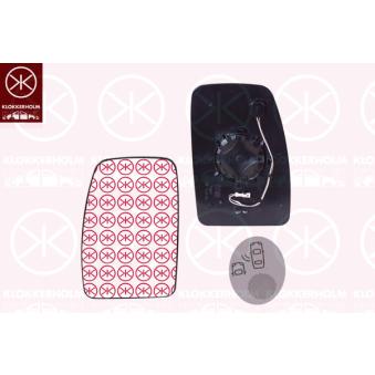 Verre de rétroviseur, rétroviseur extérieur KLOKKERHOLM OEM 95528612