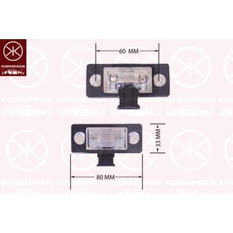 Feu éclaireur de plaque KLOKKERHOLM 75140850