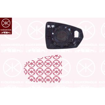 Verre de rétroviseur, rétroviseur extérieur KLOKKERHOLM 95251063