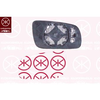 Verre de rétroviseur, rétroviseur extérieur KLOKKERHOLM [95391063]