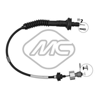 Tirette à câble, commande d'embrayage Metalcaucho OEM 2150EE