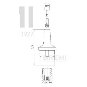 Fiche, bobine d'allumage BREMI OEM 0001593842