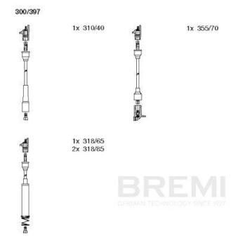 Kit de câbles d'allumage BREMI OEM 1612482 Kit de câbles d'allumage BREMI OEM 1612482