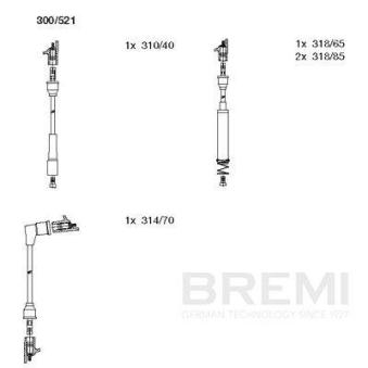Kit de câbles d'allumage BREMI OEM 90295495 Kit de câbles d'allumage BREMI OEM 90295495