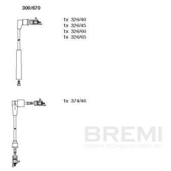 Kit de câbles d'allumage BREMI OEM 0K20118140