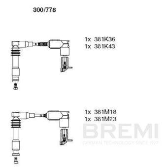 Kit de câbles d'allumage BREMI 300/778