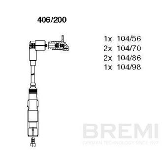 Kit de câbles d'allumage BREMI OEM 021905409A Kit de câbles d'allumage BREMI OEM 021905409A