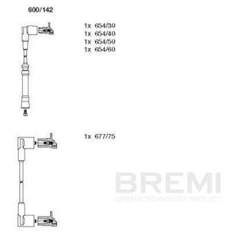 Kit de câbles d'allumage BREMI OEM 270880 Kit de câbles d'allumage BREMI OEM 270880