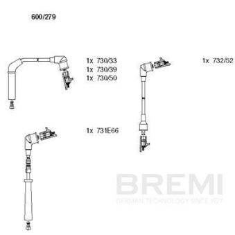 Kit de câbles d'allumage BREMI OEM 9091921460