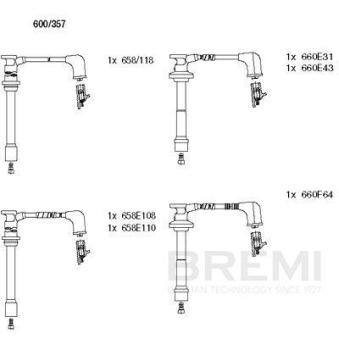 Kit de câbles d'allumage BREMI 600/357