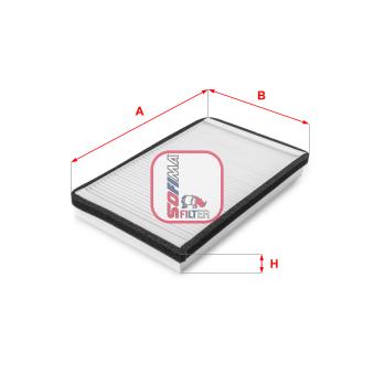 Filtre, air de l'habitacle SOFIMA S 3033 C pour FIAT MULTIPLA 1.9 JTD - 120cv