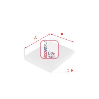 Filtre, air de l'habitacle SOFIMA OEM 77362394