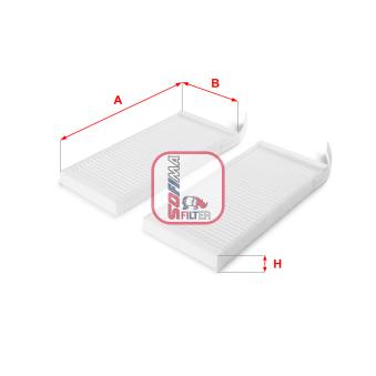 Filtre, air de l'habitacle SOFIMA OEM A4158350600