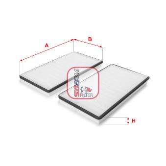 Filtre, air de l'habitacle SOFIMA OEM 64316935822