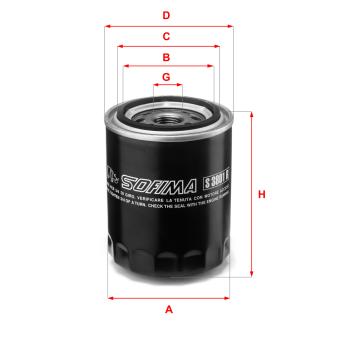 Filtre à huile SOFIMA OEM 1520871J0A