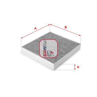 Filtre, air de l'habitacle SOFIMA OEM 77363370