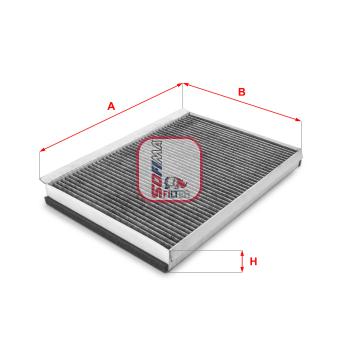 Filtre, air de l'habitacle SOFIMA OEM A9068300318