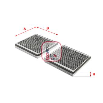 Filtre, air de l'habitacle SOFIMA OEM 6025372486