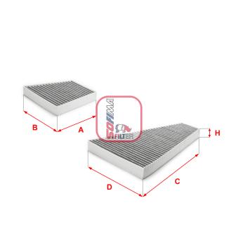 Filtre, air de l'habitacle SOFIMA OEM 3d1819644