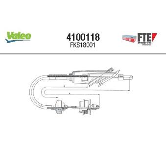 Tirette à câble, commande d'embrayage FTE OEM 2150E0