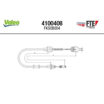 Tirette à câble, commande d'embrayage FTE 4100408