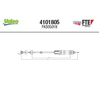 Tirette à câble, commande d'embrayage FTE OEM 2150CY Tirette à câble, commande d'embrayage FTE OEM 2150CY