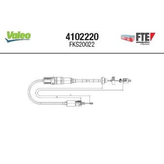 Tirette à câble, commande d'embrayage FTE OEM 7700840014