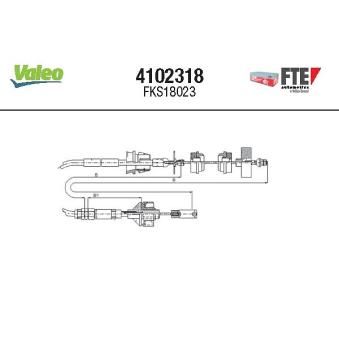 Tirette à câble, commande d'embrayage FTE OEM 2150X0