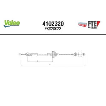 Tirette à câble, commande d'embrayage FTE 4102320