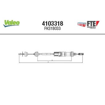 Tirette à câble, commande d'embrayage FTE OEM 2150P6