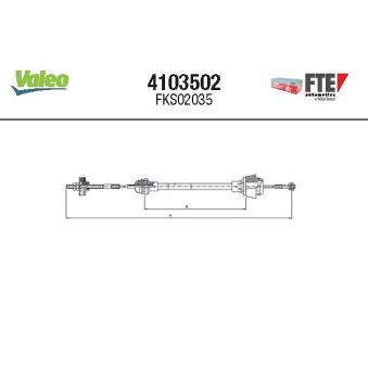 Tirette à câble, commande d'embrayage FTE 4103502
