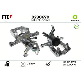 Étrier de frein arrière gauche FTE OEM 13300861