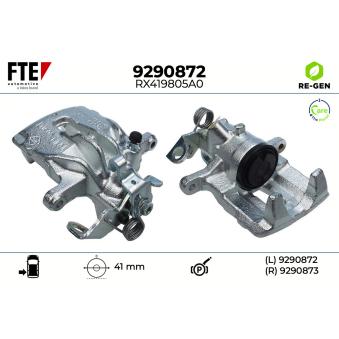 Étrier de frein arrière gauche FTE 9290872 pour CHEVROLET REZZO 2,0 dCi 110 - 110cv
