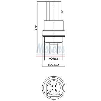 Sonde, température du liquide de refroidissement NISSENS 207009 pour ROVER 400 1.9 TDI - 110cv