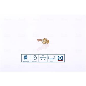 Sonde de température, liquide de refroidissement NISSENS 207058 pour OPEL ZAFIRA 64 1.9 D - 64cv