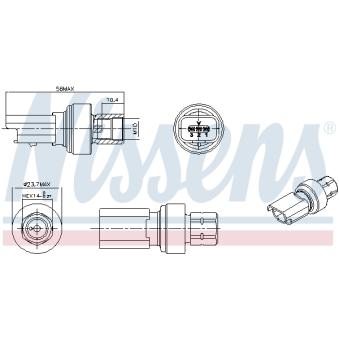 Pressostat, climatisation NISSENS OEM 1612157080