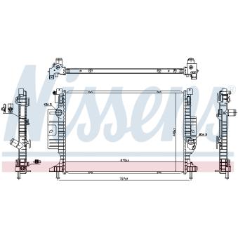 Radiateur, refroidissement du moteur NISSENS 606387 pour FORD KUGA 2.0 TDCi - 150cv