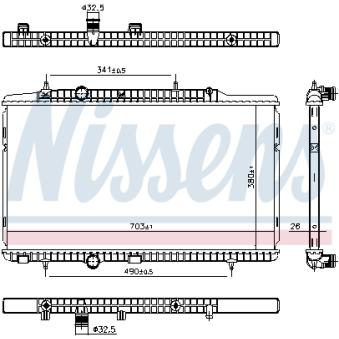 Radiateur, refroidissement du moteur NISSENS 606405 pour PEUGEOT 301 1.5 - 102cv