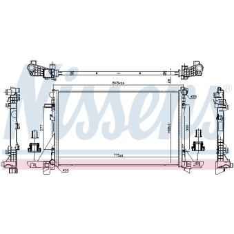 Radiateur, refroidissement du moteur NISSENS [606411]