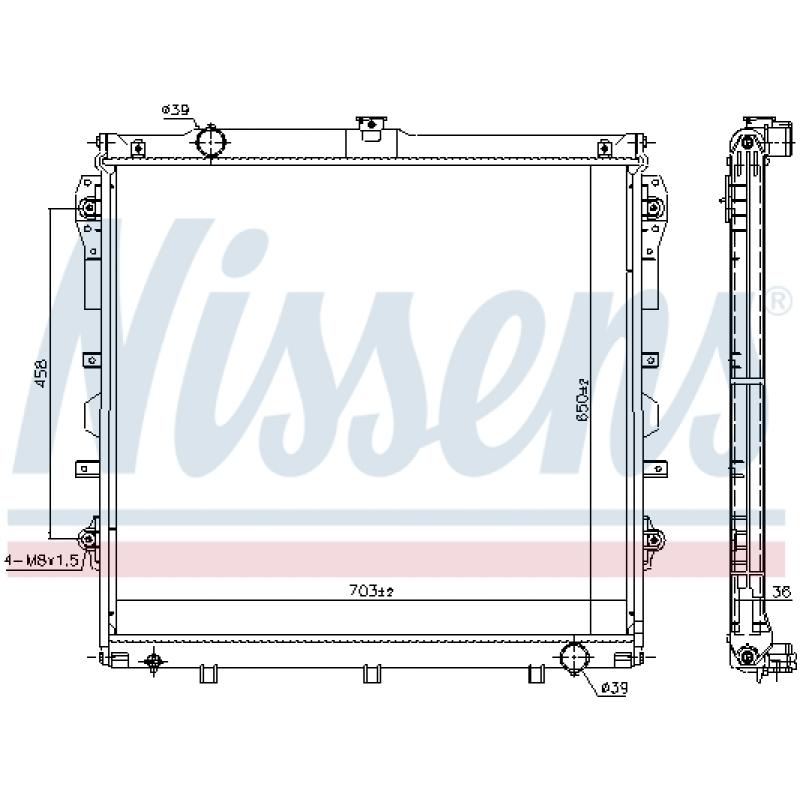 Radiateur, refroidissement du moteur NISSENS 606523 - Visuel 1