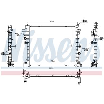 Radiateur, refroidissement du moteur NISSENS 606568 pour ALFA ROMEO STELVIO 2.0 Q4 - 201cv