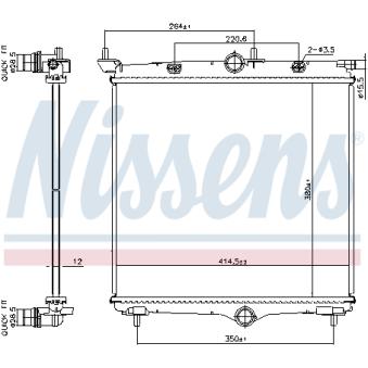 Radiateur, refroidissement du moteur NISSENS 607031 pour OPEL CORSA 1.5 - 102cv