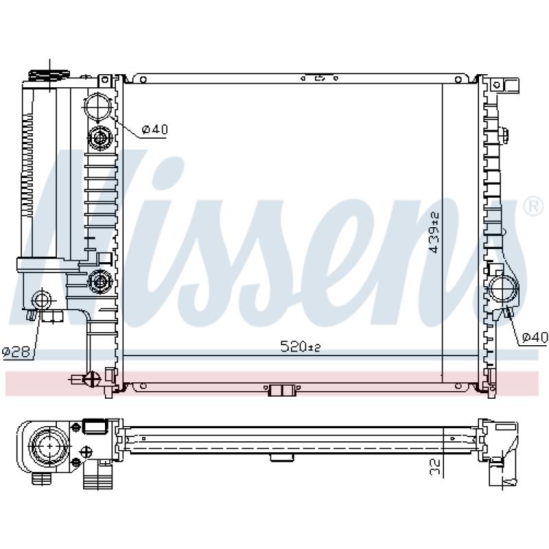 Radiateur, refroidissement du moteur NISSENS 60709A - Visuel 1