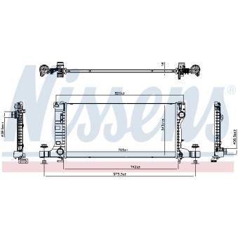 Radiateur, refroidissement du moteur NISSENS 607195 pour VOLVO XC40 2.0 D3 - 150cv