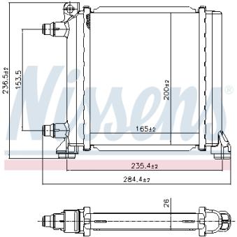 Radiateur, refroidissement du moteur NISSENS 607256 pour TOYOTA VERSO Cooper S - 192cv