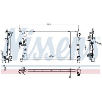 Radiateur, refroidissement du moteur NISSENS [607296]