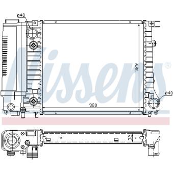 Radiateur, refroidissement du moteur NISSENS OEM 1712977