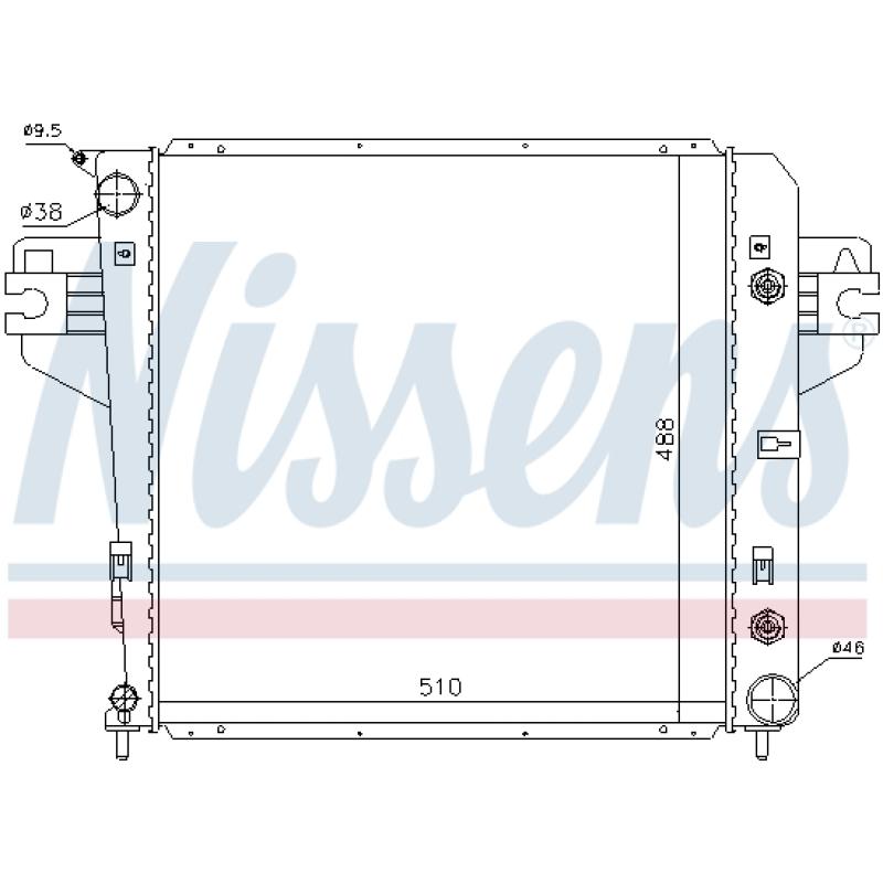 Radiateur, refroidissement du moteur NISSENS 61017 - Visuel 1
